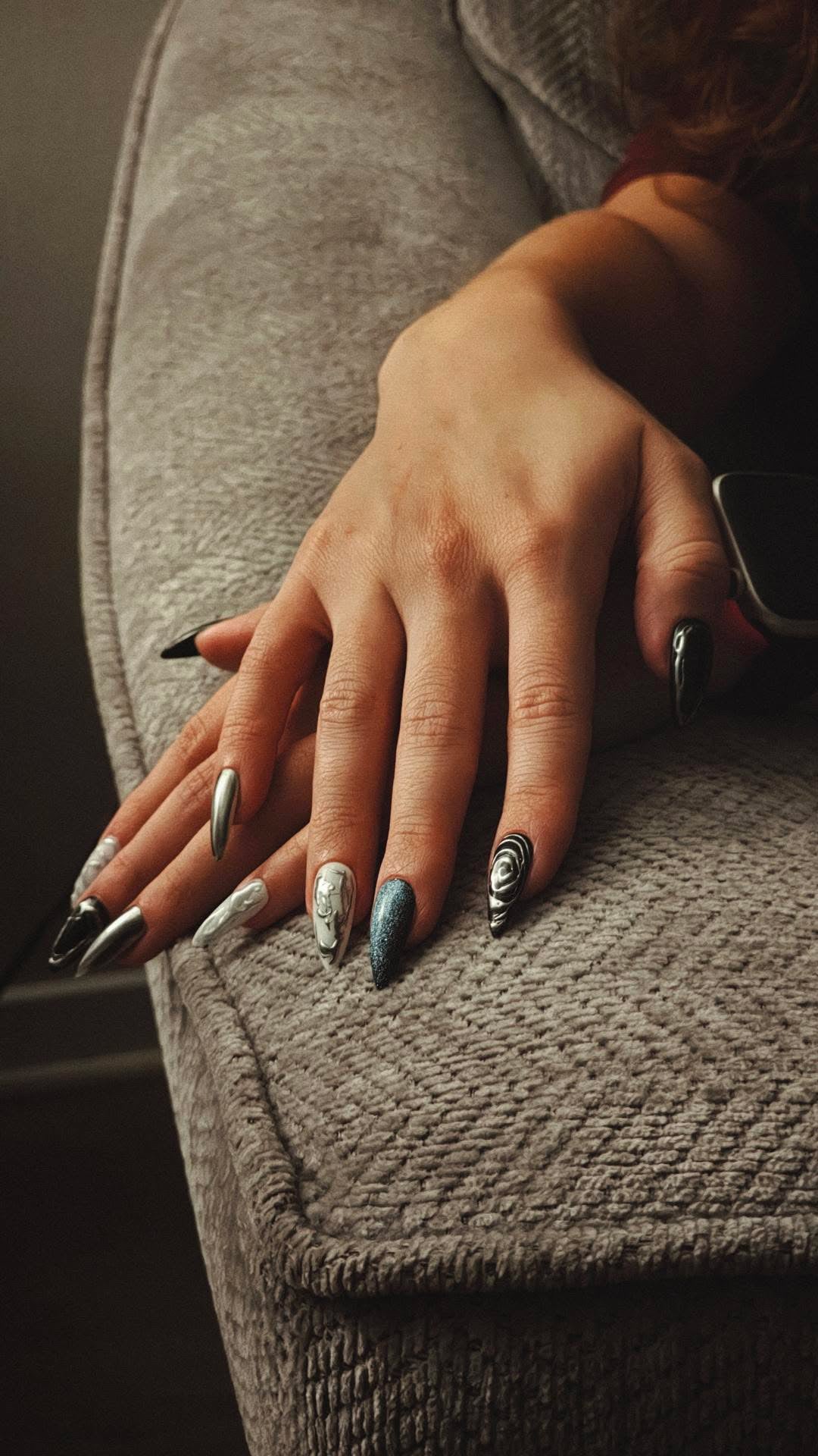 Hand-painted press-on nails by The Nail Altar